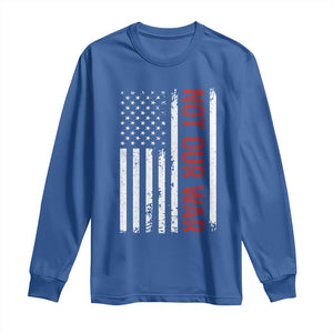 Not Our War Vintage American Flag Long Sleeve Shirt Pacifists Peace TS11 Royal Blue Print Your Wear