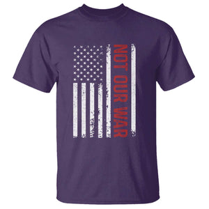 Not Our War Vintage American Flag T Shirt Pacifists Peace TS11 Purple Print Your Wear