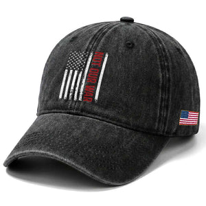 Not Our War Vintage American Flag Washed Cotton Baseball Cap Pacifists Peace TS11 Print Your Wear