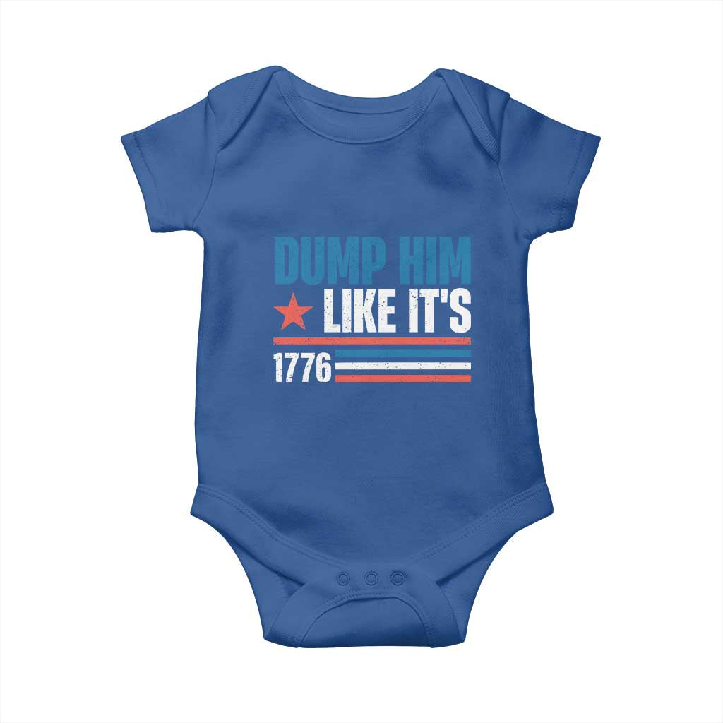 Funny Dump Him Like It's 1776 Baby Onesie Star And Stripes TS11 Royal Blue Print Your Wear