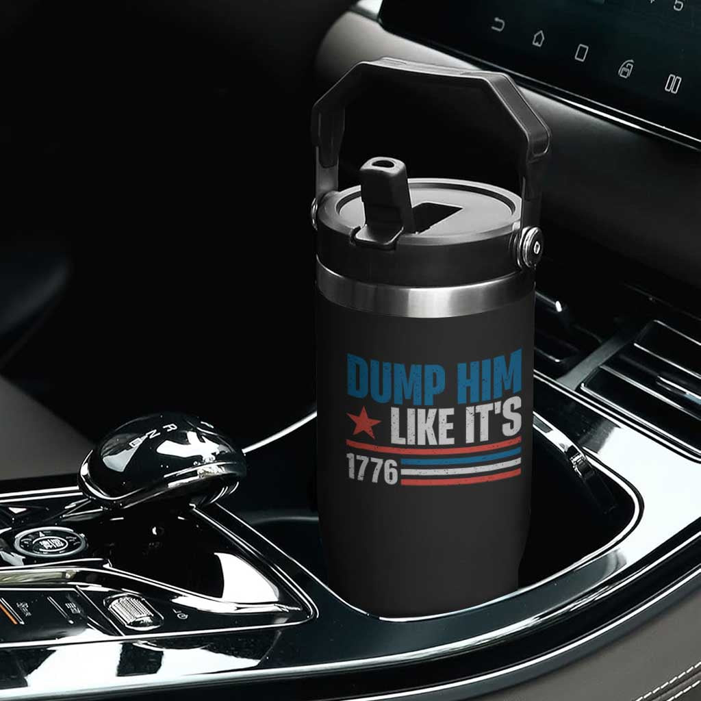 Funny Dump Him Like It's 1776 Flip Straw Tumbler Star And Stripes TS11 Print Your Wear