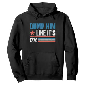 Funny Dump Him Like It's 1776 Hoodie Star And Stripes TS11 Black Print Your Wear