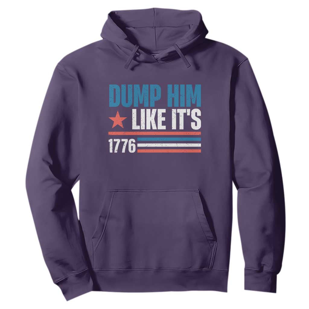 Funny Dump Him Like It's 1776 Hoodie Star And Stripes TS11 Purple Print Your Wear