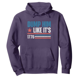 Funny Dump Him Like It's 1776 Hoodie Star And Stripes TS11 Purple Print Your Wear
