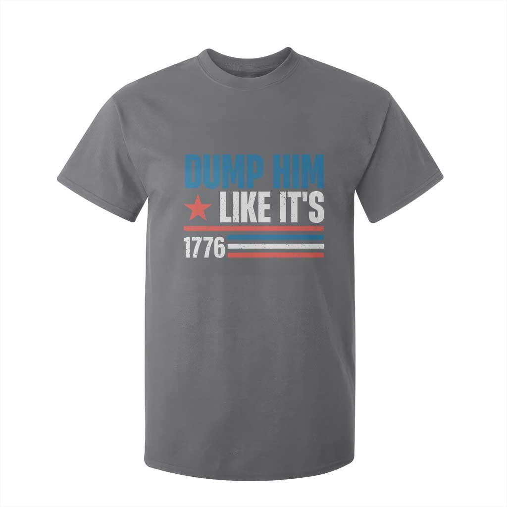 Funny Dump Him Like It's 1776 T Shirt For Kid Star And Stripes TS11 Charcoal Print Your Wear