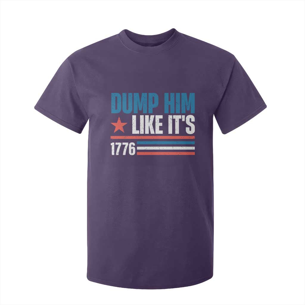 Funny Dump Him Like It's 1776 T Shirt For Kid Star And Stripes TS11 Purple Print Your Wear