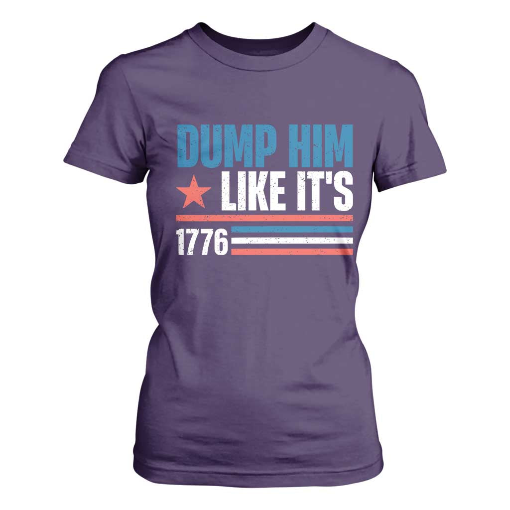 Funny Dump Him Like It's 1776 T Shirt For Women Star And Stripes TS11 Purple Print Your Wear