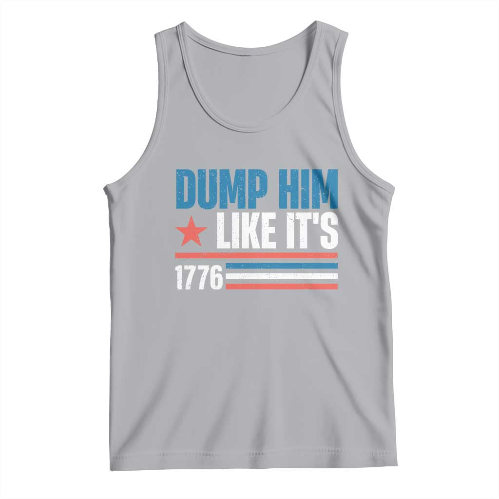 Funny Dump Him Like It's 1776 Tank Top Star And Stripes TS11 Athletic Heather Print Your Wear
