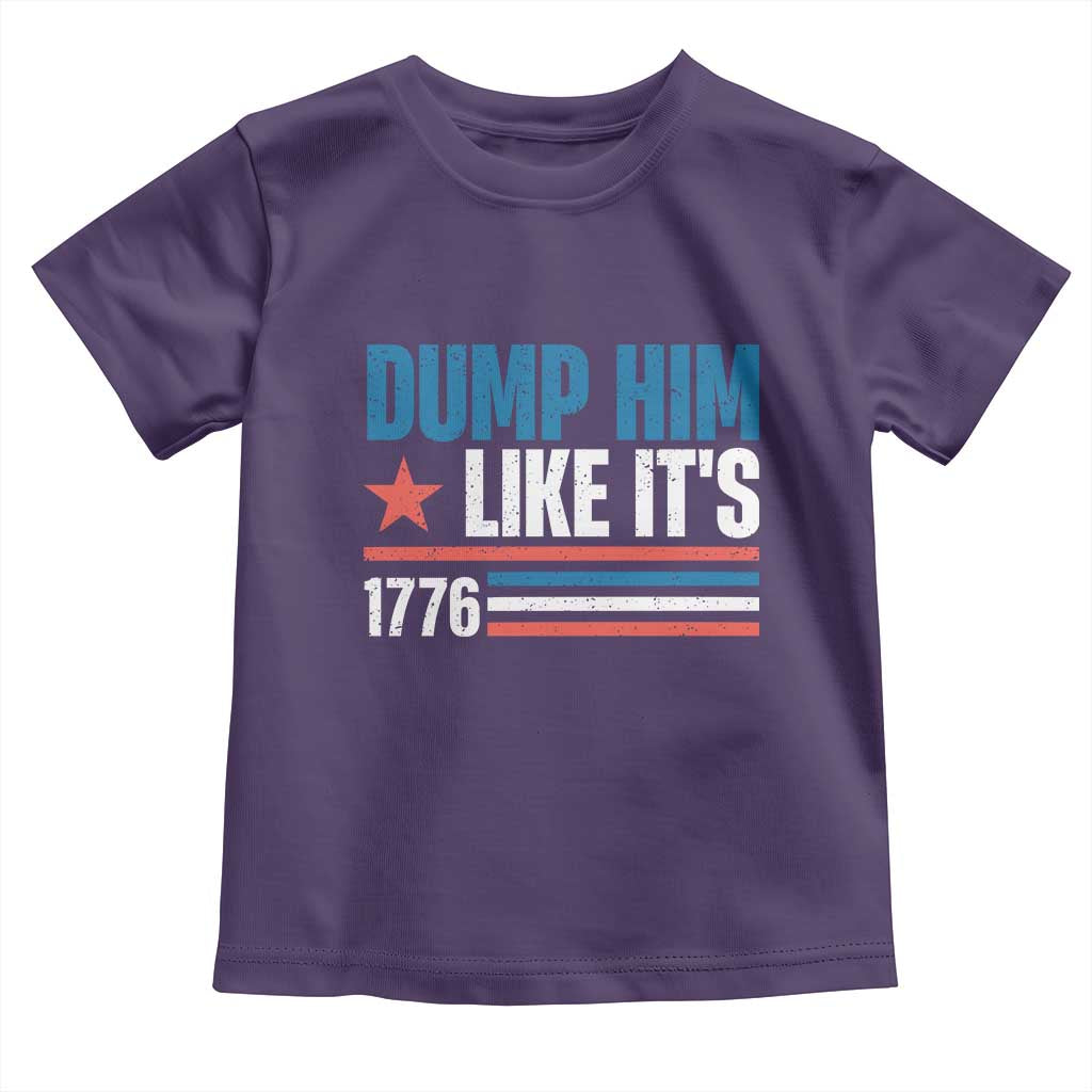 Funny Dump Him Like It's 1776 Toddler T Shirt Star And Stripes TS11 Purple Print Your Wear