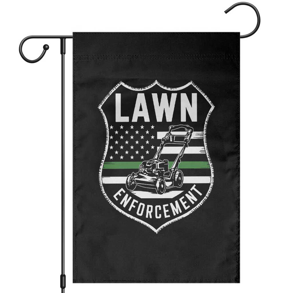 Funny Lawn Enforcement Garden Flag Gardening Lawn Mower American Flag TS11 Black Print Your Wear