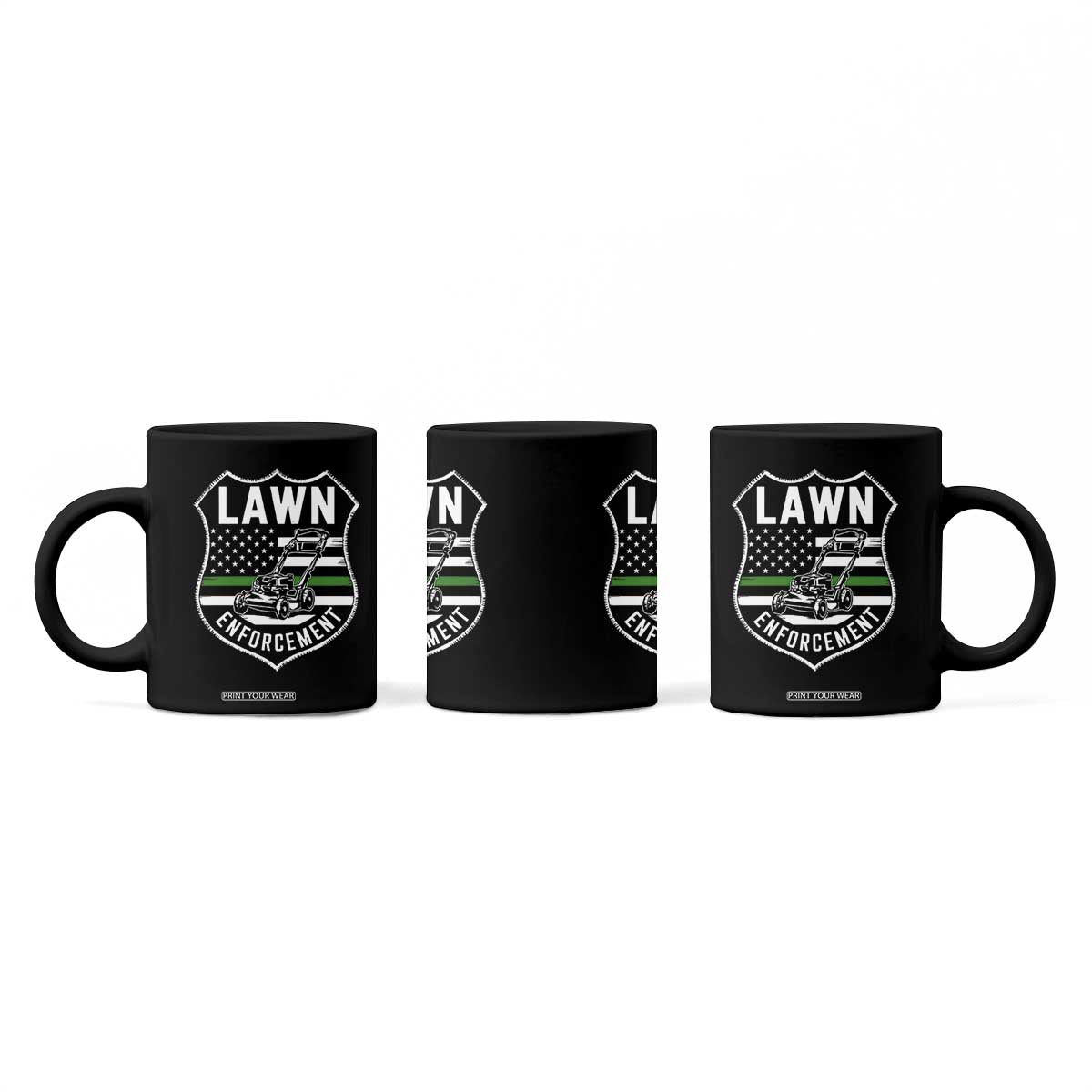 Funny Lawn Enforcement Coffee Mug Gardening Lawn Mower American Flag TS11 Print Your Wear