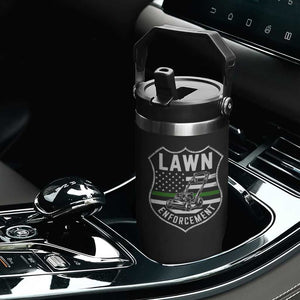 Funny Lawn Enforcement Flip Straw Tumbler Gardening Lawn Mower American Flag TS11 Print Your Wear