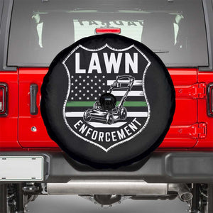 Funny Lawn Enforcement Spare Tire Cover Gardening Lawn Mower American Flag TS11 Black Print Your Wear