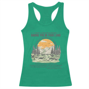 When A Foreigner Resides Among You In Your Land Do Not Mistreat Them Racerback Tank Top Bible Verse TS11 Irish Green Print Your Wear