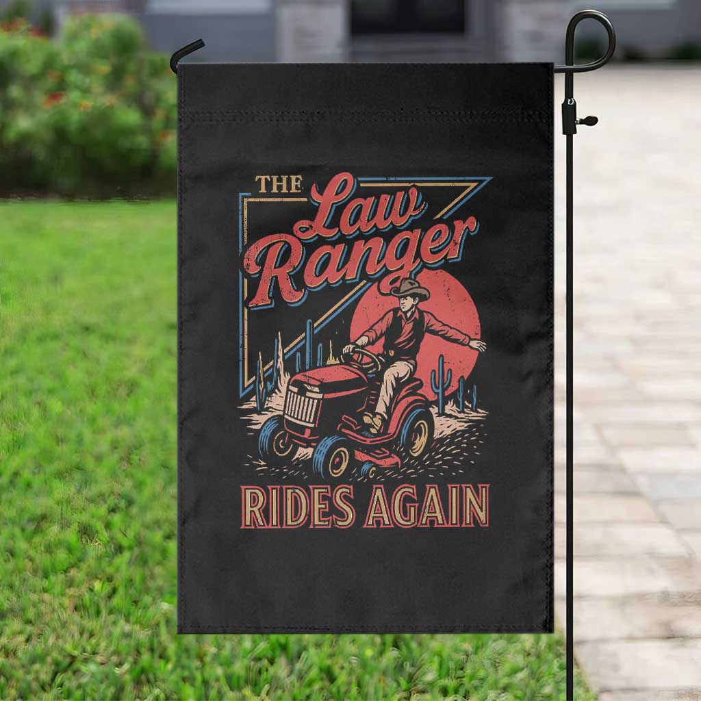 Funny The Lawn Ranger Rides Again Garden Flag Lawn Tractor Mowing Cowboy TS11 Print Your Wear