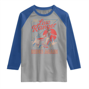 Funny The Lawn Ranger Rides Again Raglan Shirt Lawn Tractor Mowing Cowboy TS11 Sport Gray Royal Print Your Wear