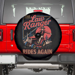 Funny The Lawn Ranger Rides Again Spare Tire Cover Lawn Tractor Mowing Cowboy TS11 Black Print Your Wear