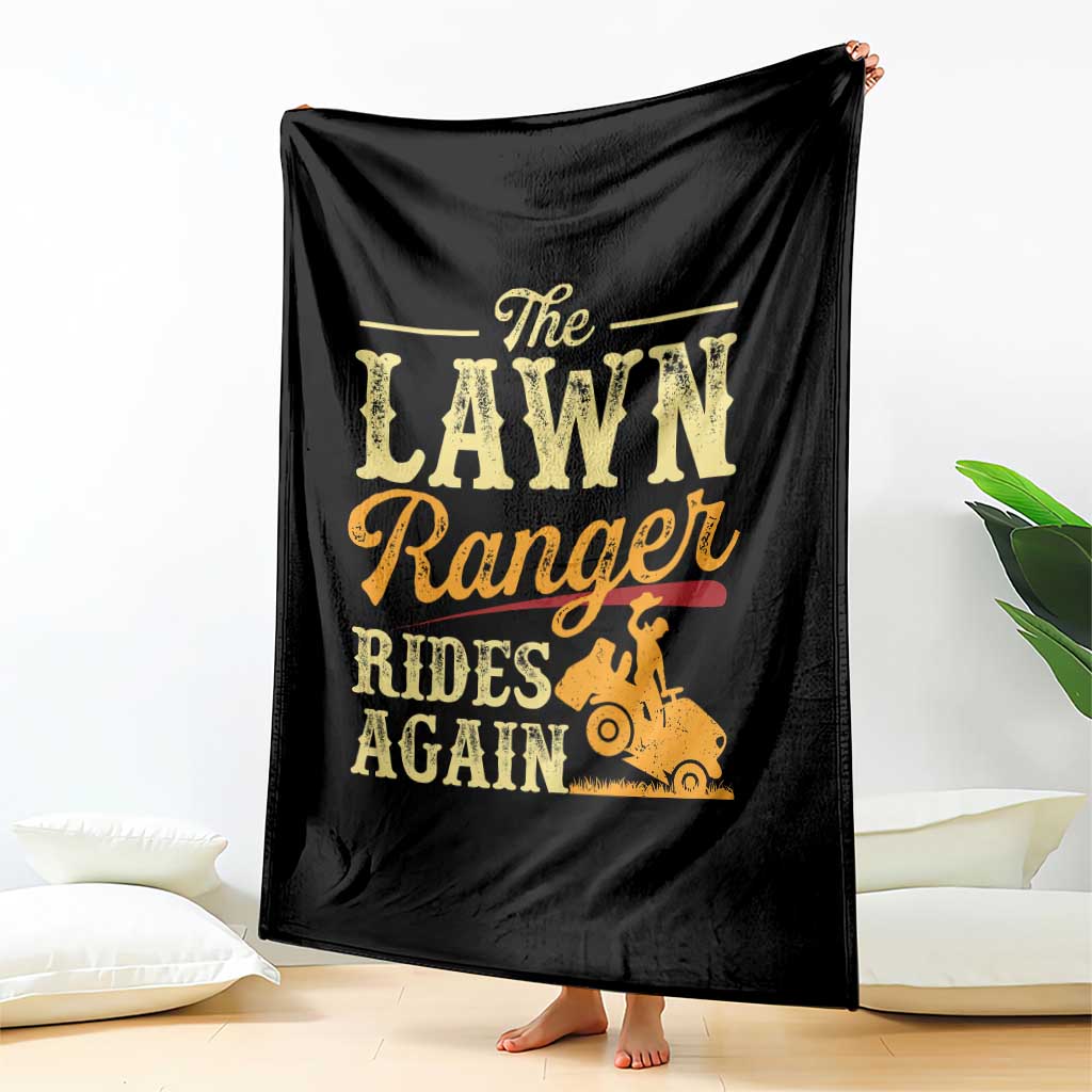 Funny The Lawn Ranger Rides Again Throw Blanket Lawn Tractor Mowing Western Cowboy TS11 Print Your Wear