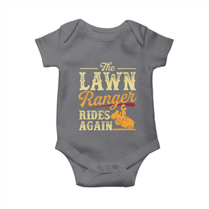 Funny The Lawn Ranger Rides Again Baby Onesie Lawn Tractor Mowing Western Cowboy TS11 Charcoal Print Your Wear