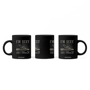 Funny I Am Sexy And I Mow It Coffee Mug Gardening Lawn Mower American Flag Fathers Day TS11 Print Your Wear