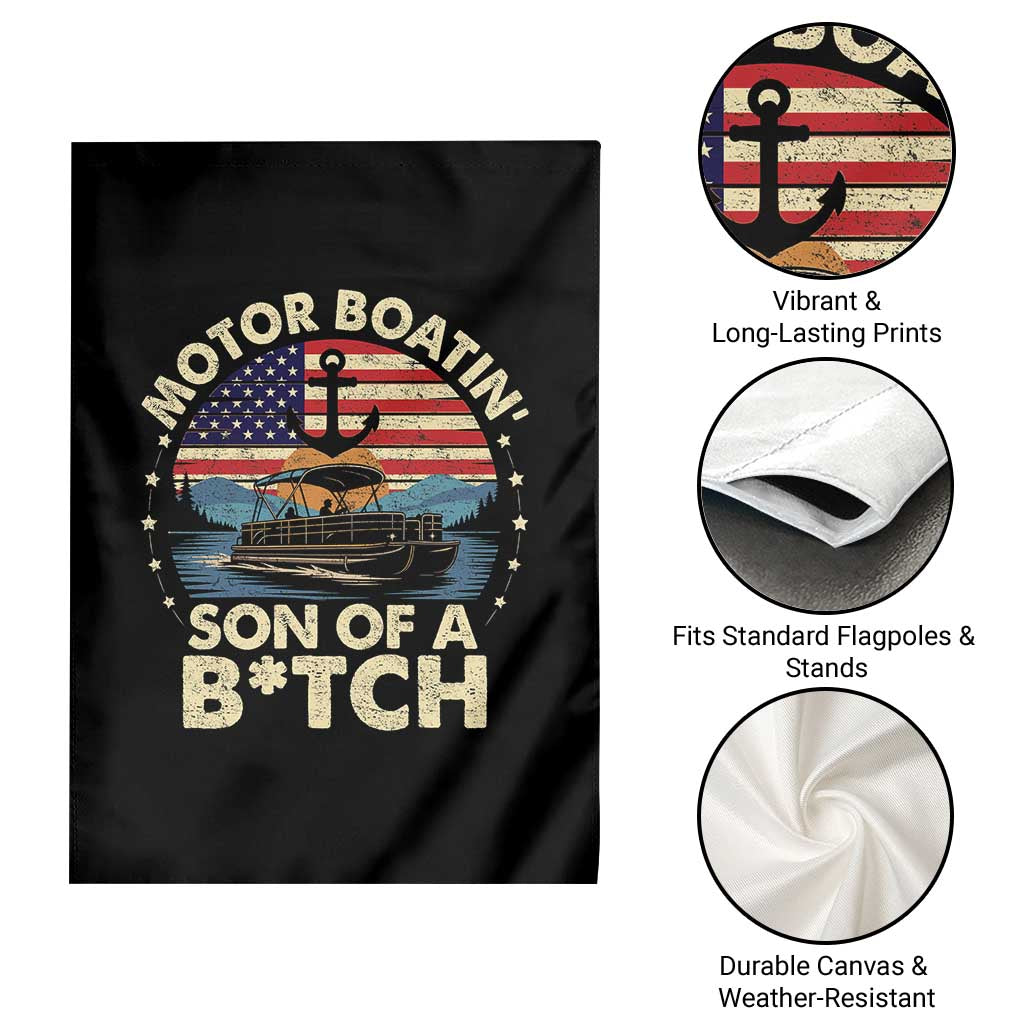 Funny Motor Boat Captain Garden Flag Motor Boatin' Son Of A Bitch American Flag TS11 Print Your Wear
