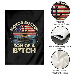 Funny Motor Boat Captain Garden Flag Motor Boatin' Son Of A Bitch American Flag TS11 Print Your Wear