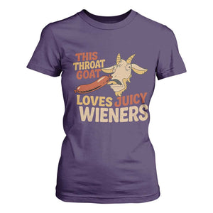 Funny This Throat Goat Loves Juicy Wieners T Shirt For Women Adult Jokes TS11 Purple Print Your Wear