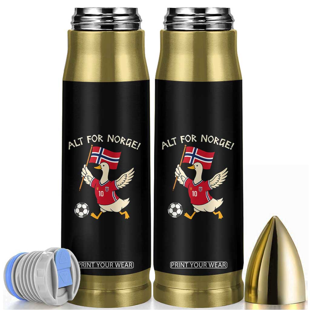 Norway Football Goose Bullet Tumbler Alt For Norge Norwegian Heritage TS11 Black Print Your Wear