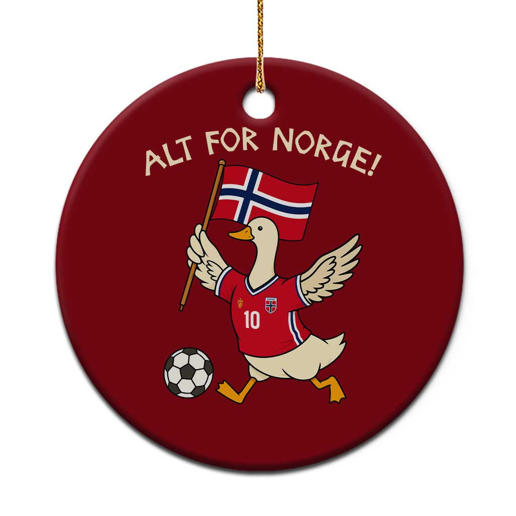 Norway Football Goose Ceramic Ornament Alt For Norge Norwegian Heritage TS11 1pc Red Print Your Wear
