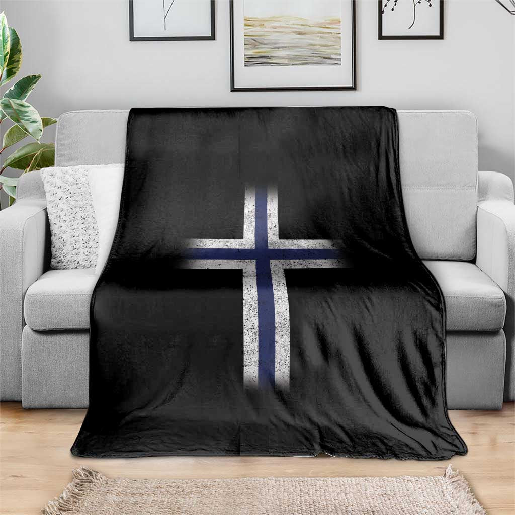 Norway Flag Distressed Nordic Symbol Norwegian Fans Throw Blanket