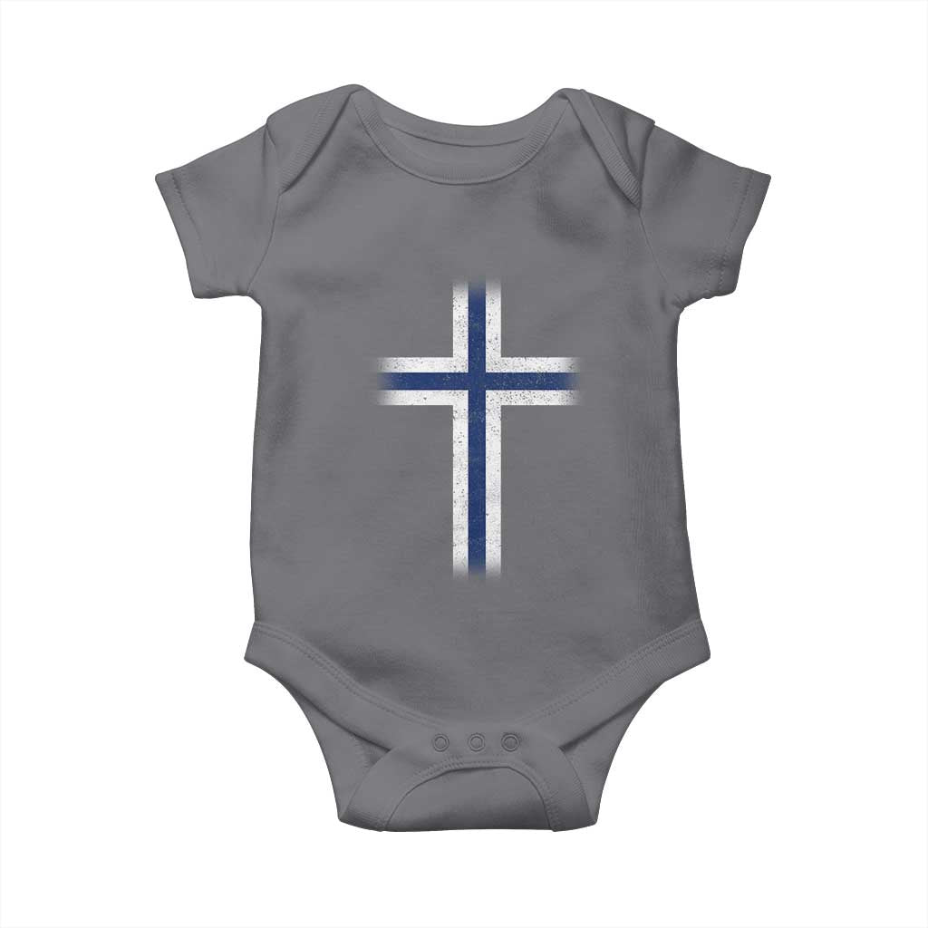 Norway Flag Distressed Nordic Symbol Norwegian Fans Baby Onesie
