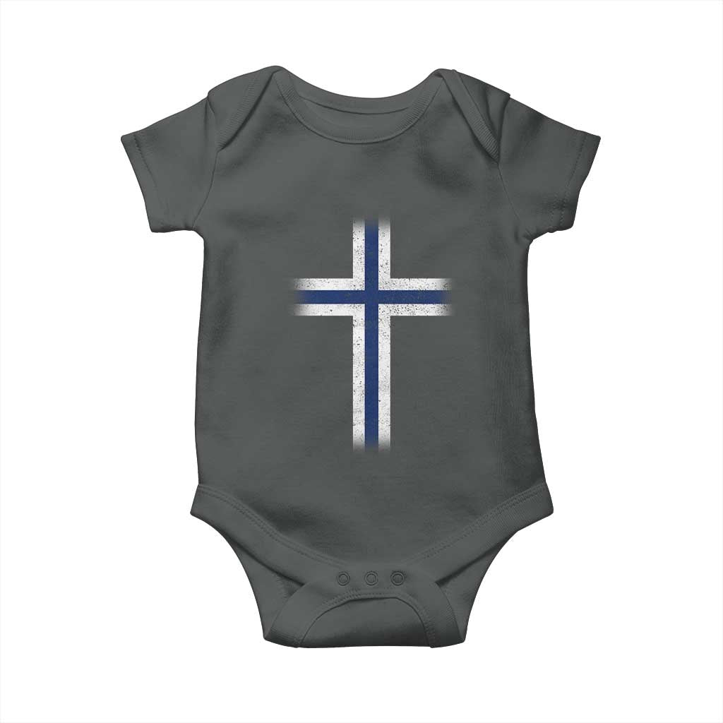 Norway Flag Distressed Nordic Symbol Norwegian Fans Baby Onesie