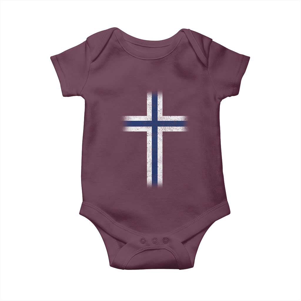 Norway Flag Distressed Nordic Symbol Norwegian Fans Baby Onesie