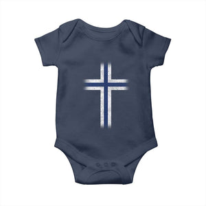 Norway Flag Distressed Nordic Symbol Norwegian Fans Baby Onesie