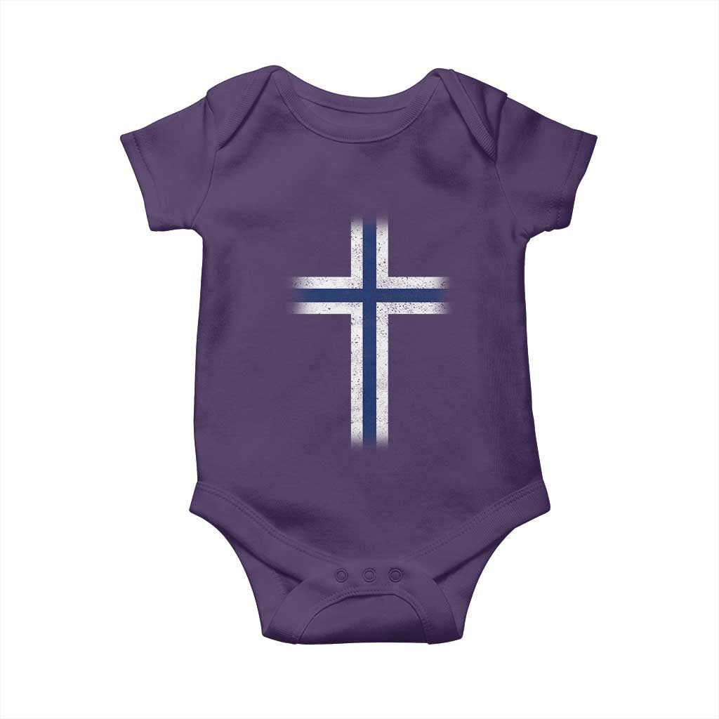 Norway Flag Distressed Nordic Symbol Norwegian Fans Baby Onesie