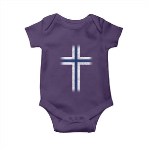 Norway Flag Distressed Nordic Symbol Norwegian Fans Baby Onesie