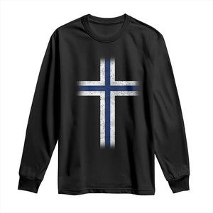 Norway Flag Distressed Nordic Symbol Norwegian Fans Long Sleeve Shirt