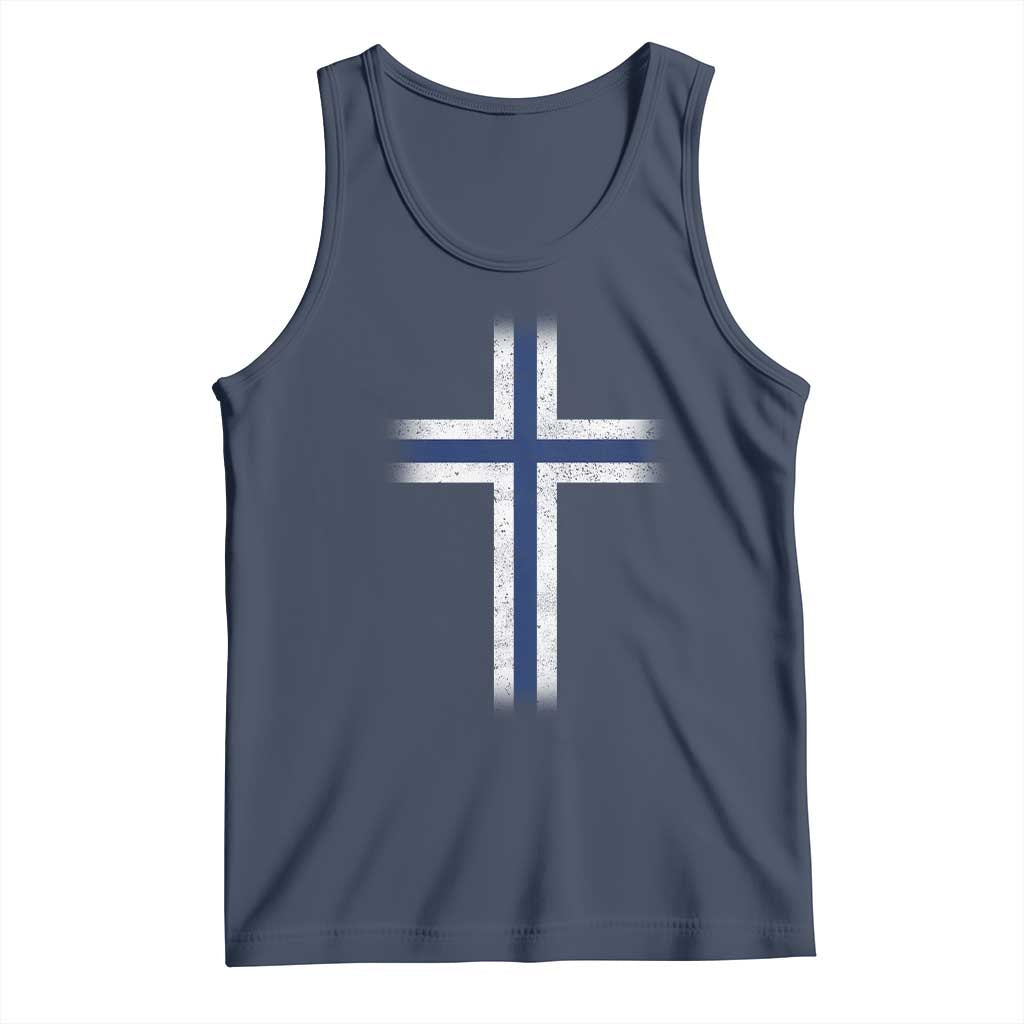 Norway Flag Distressed Nordic Symbol Norwegian Fans Tank Top