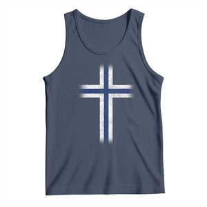 Norway Flag Distressed Nordic Symbol Norwegian Fans Tank Top