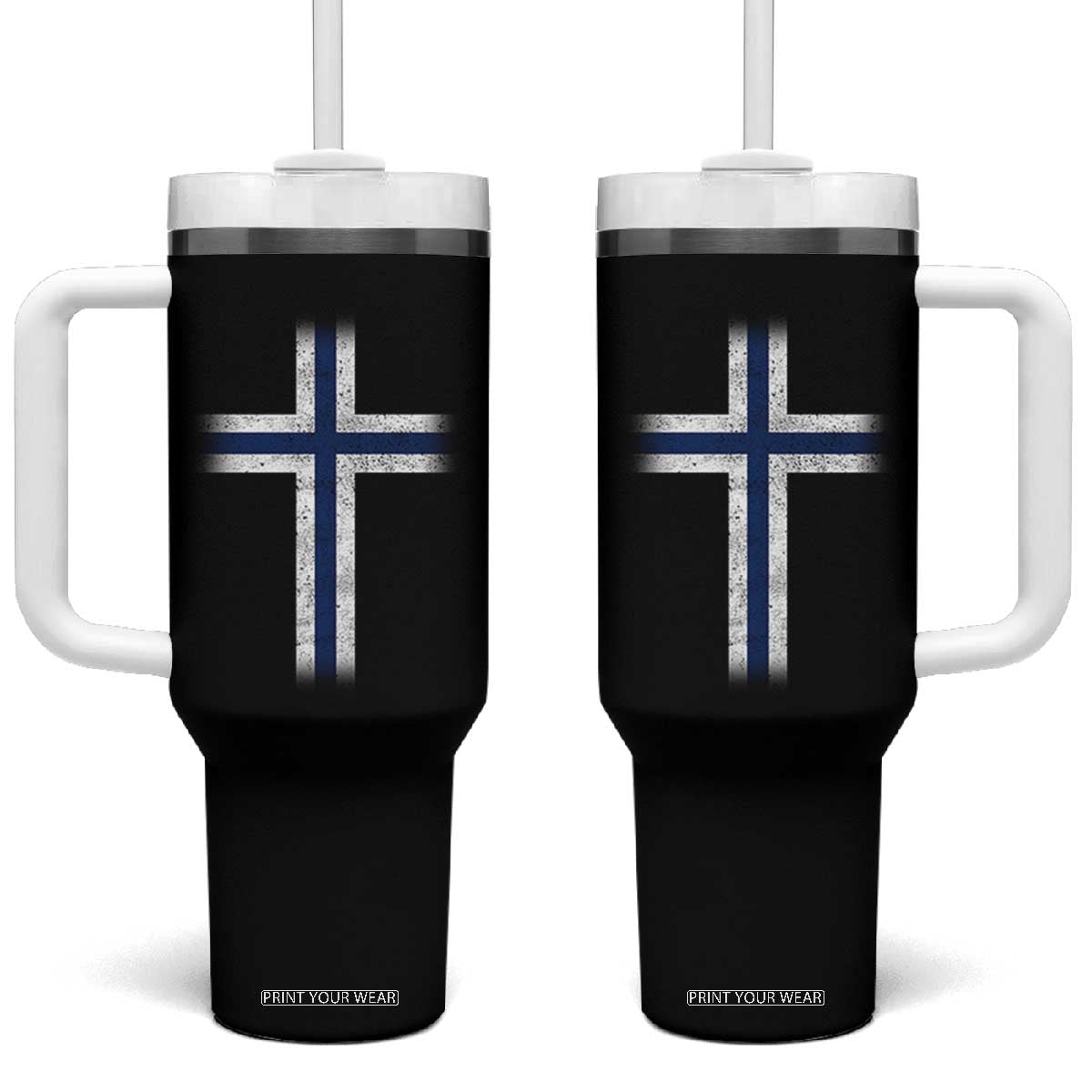Norway Flag Distressed Nordic Symbol Norwegian Fans Tumbler With Handle