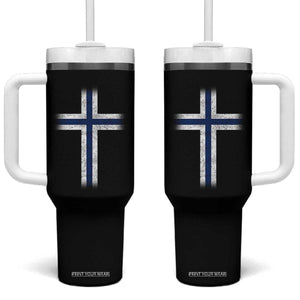 Norway Flag Distressed Nordic Symbol Norwegian Fans Tumbler With Handle