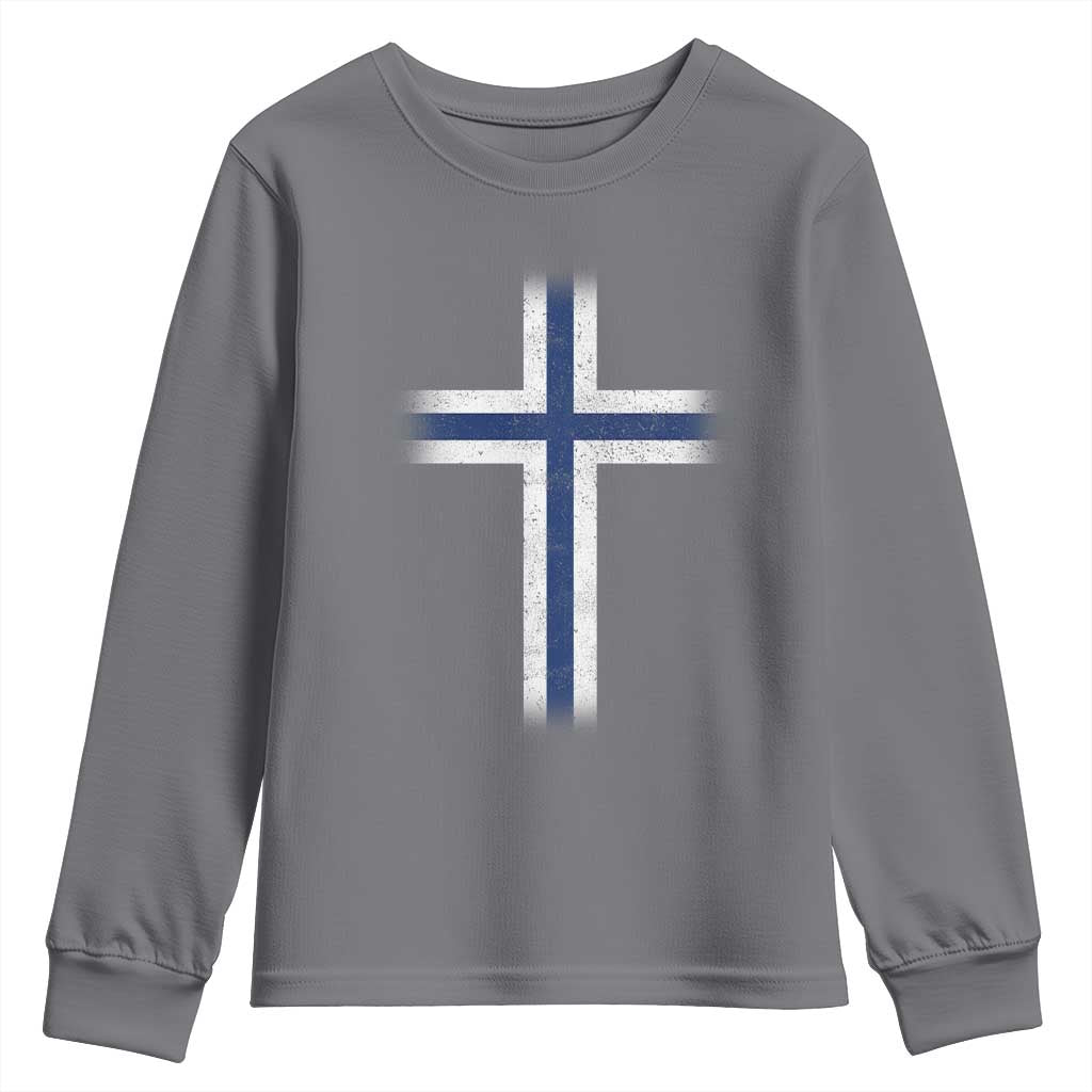 Norway Flag Distressed Nordic Symbol Norwegian Fans Youth Sweatshirt