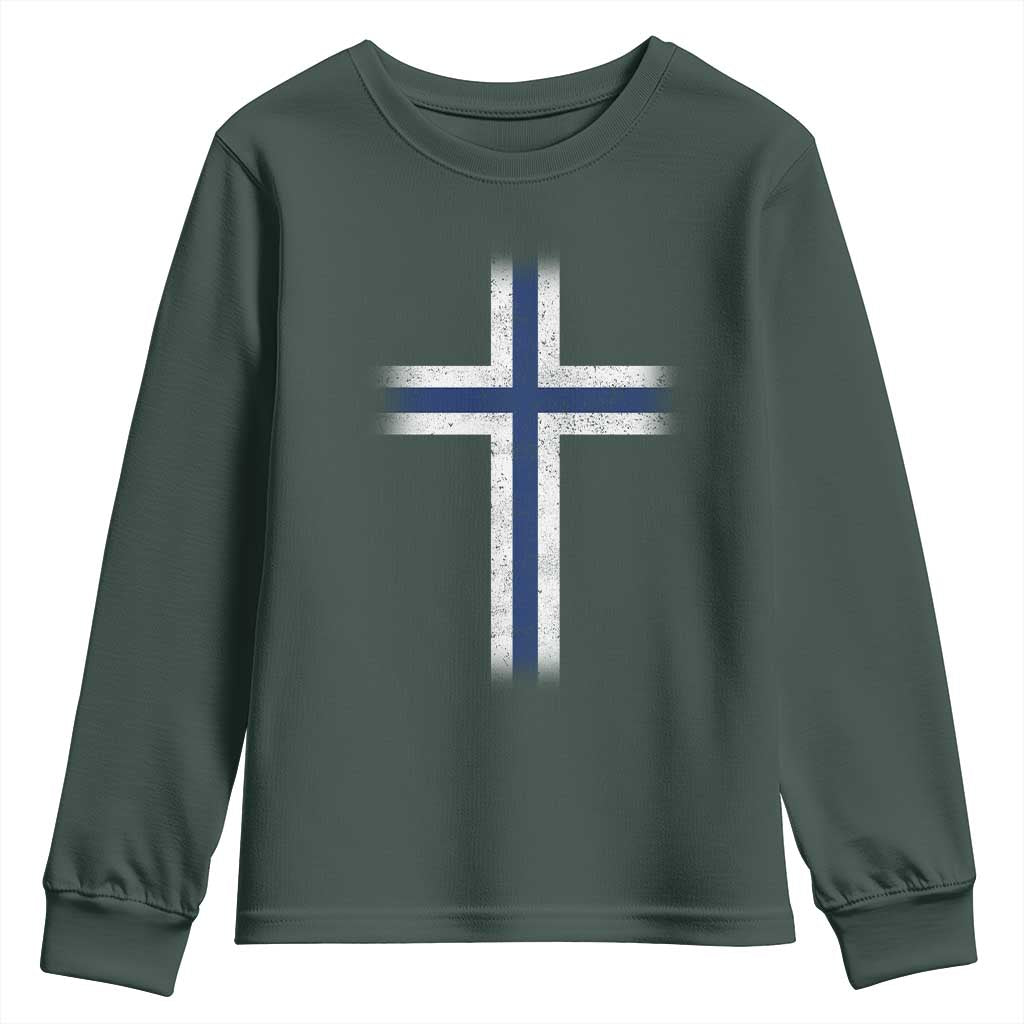 Norway Flag Distressed Nordic Symbol Norwegian Fans Youth Sweatshirt