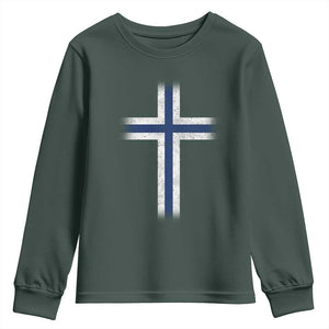 Norway Flag Distressed Nordic Symbol Norwegian Fans Youth Sweatshirt