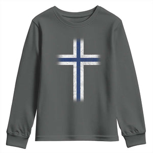 Norway Flag Distressed Nordic Symbol Norwegian Fans Youth Sweatshirt