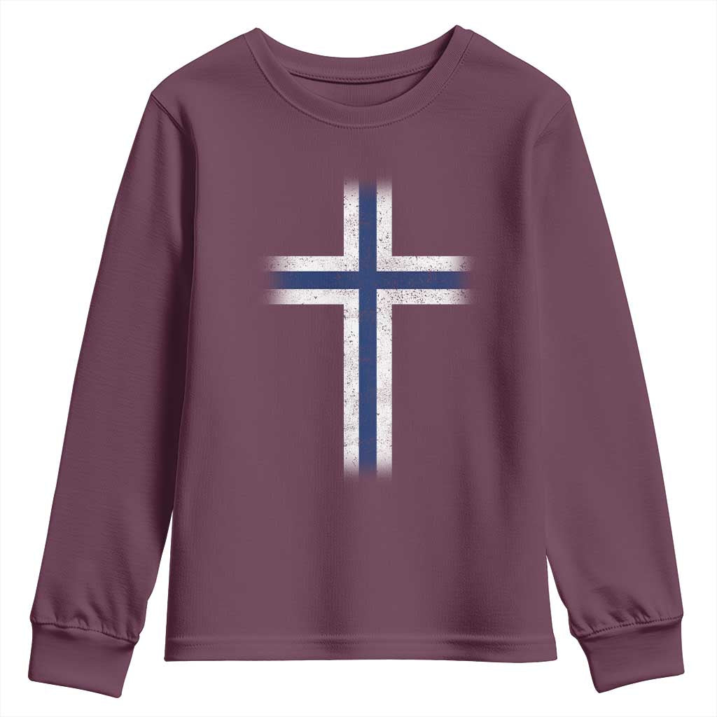Norway Flag Distressed Nordic Symbol Norwegian Fans Youth Sweatshirt