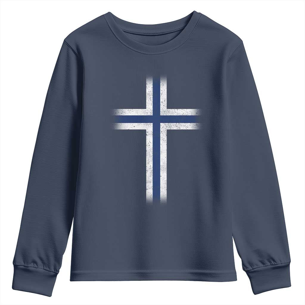 Norway Flag Distressed Nordic Symbol Norwegian Fans Youth Sweatshirt