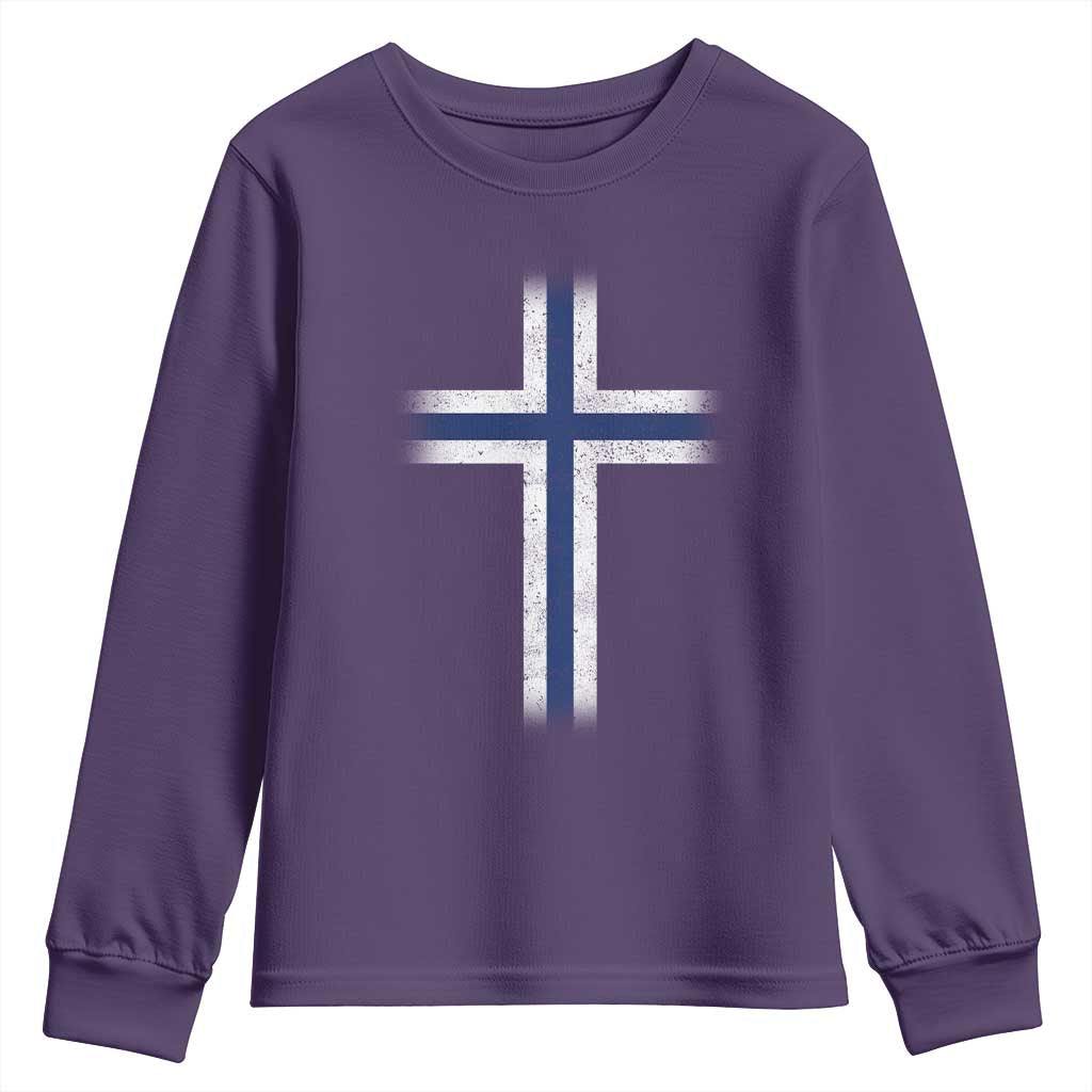 Norway Flag Distressed Nordic Symbol Norwegian Fans Youth Sweatshirt