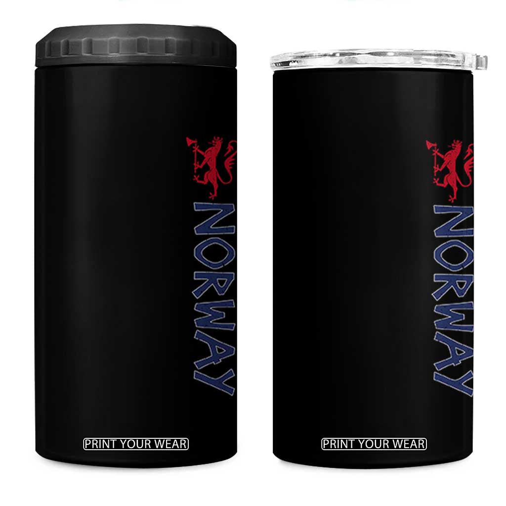 Norway Norwegian Lion Vintage Sports Design Norge Fan 4 in 1 Can Cooler Tumbler TS11 One Size: 16 oz Black Print Your Wear