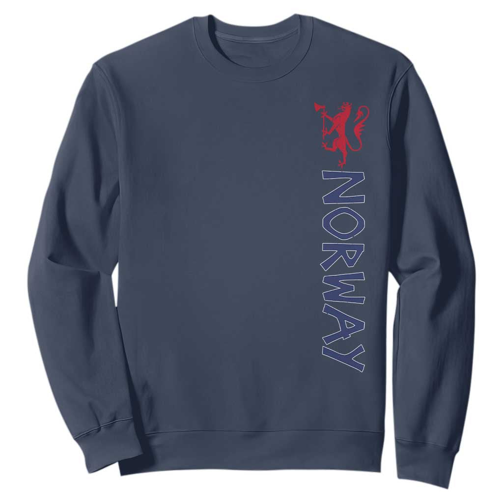 Norway Norwegian Lion Vintage Sports Design Norge Fan Sweatshirt TS11 Navy Print Your Wear